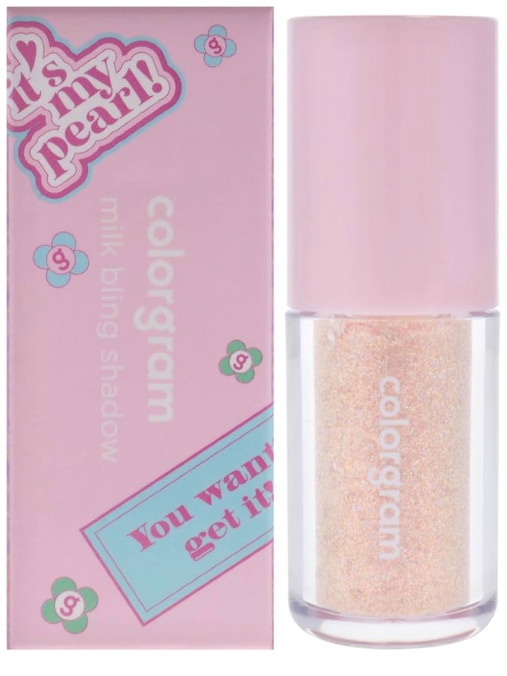Colorgram Milk Bling Shadow liquid glitter eyeshadow in a shimmering, iridescent